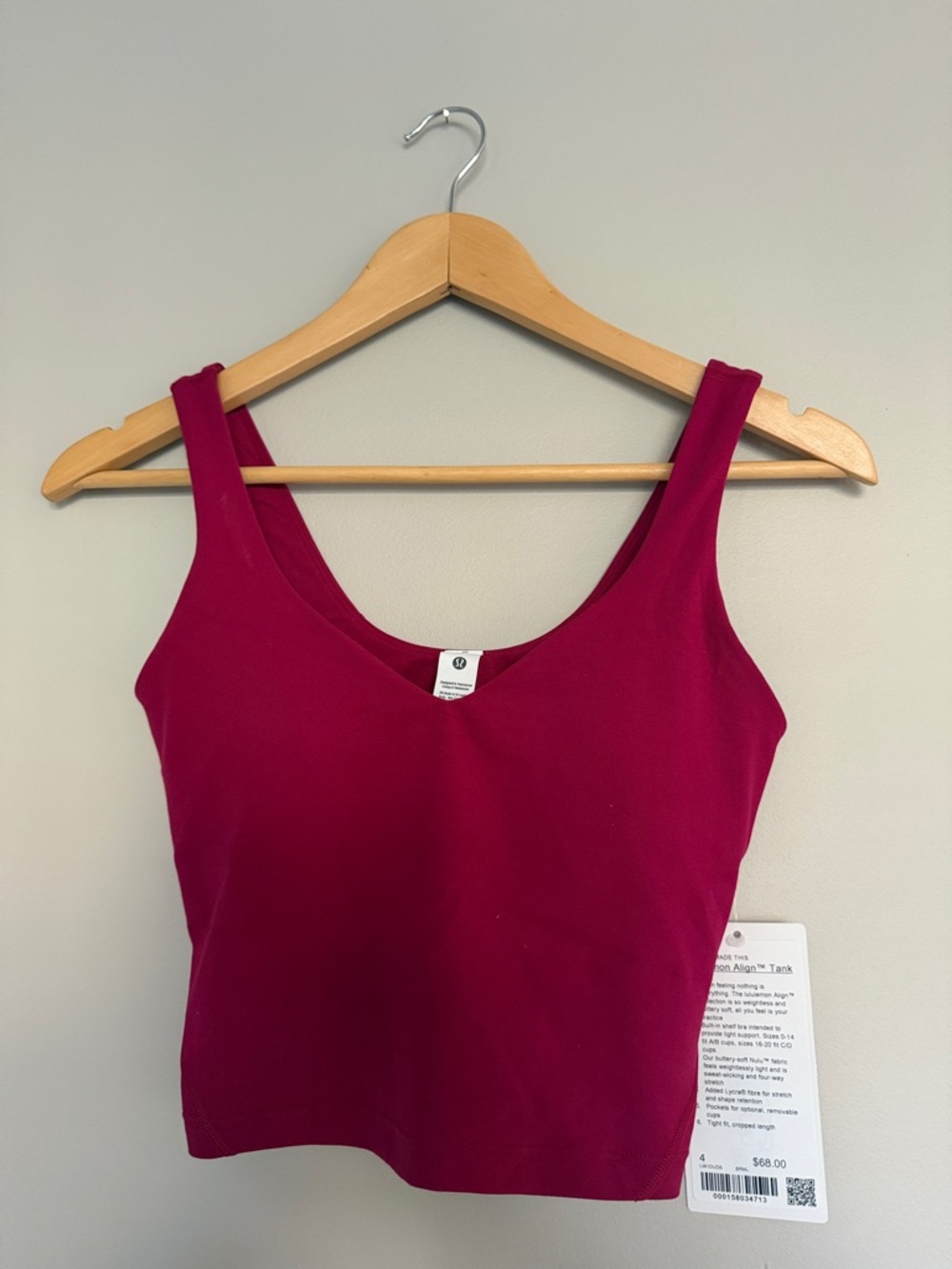 lululemon athletica Raspberry Scoop Neck Tank Top